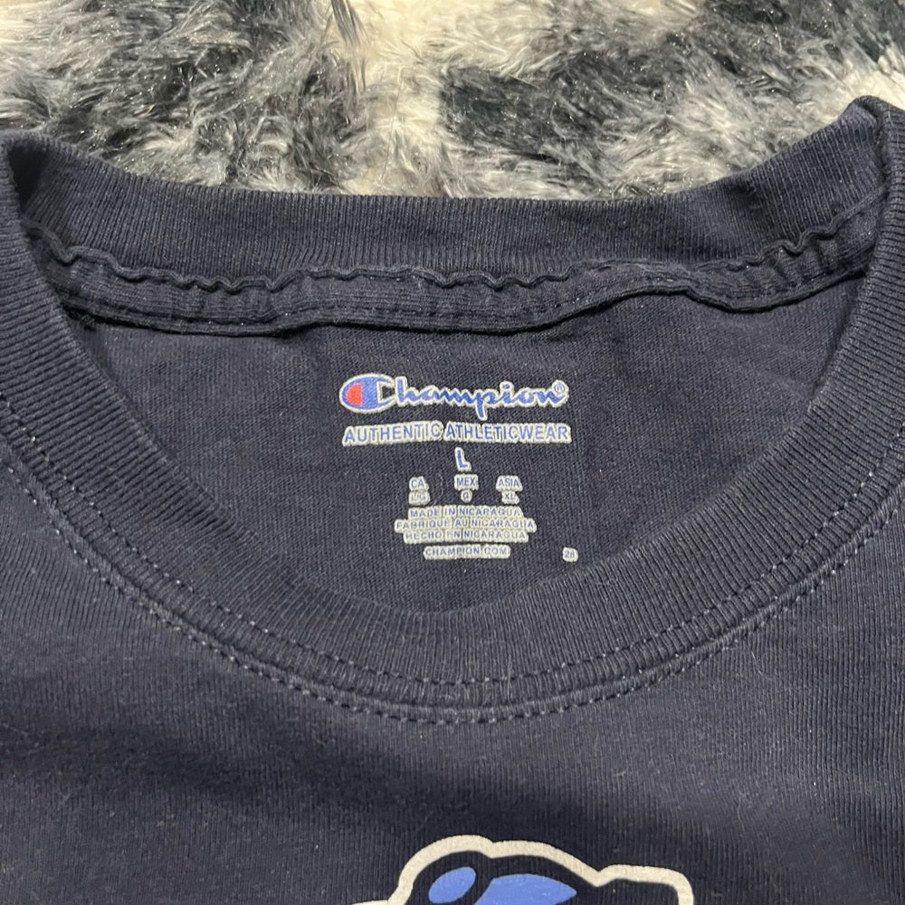 Champion UNC Navy Graphic Tee