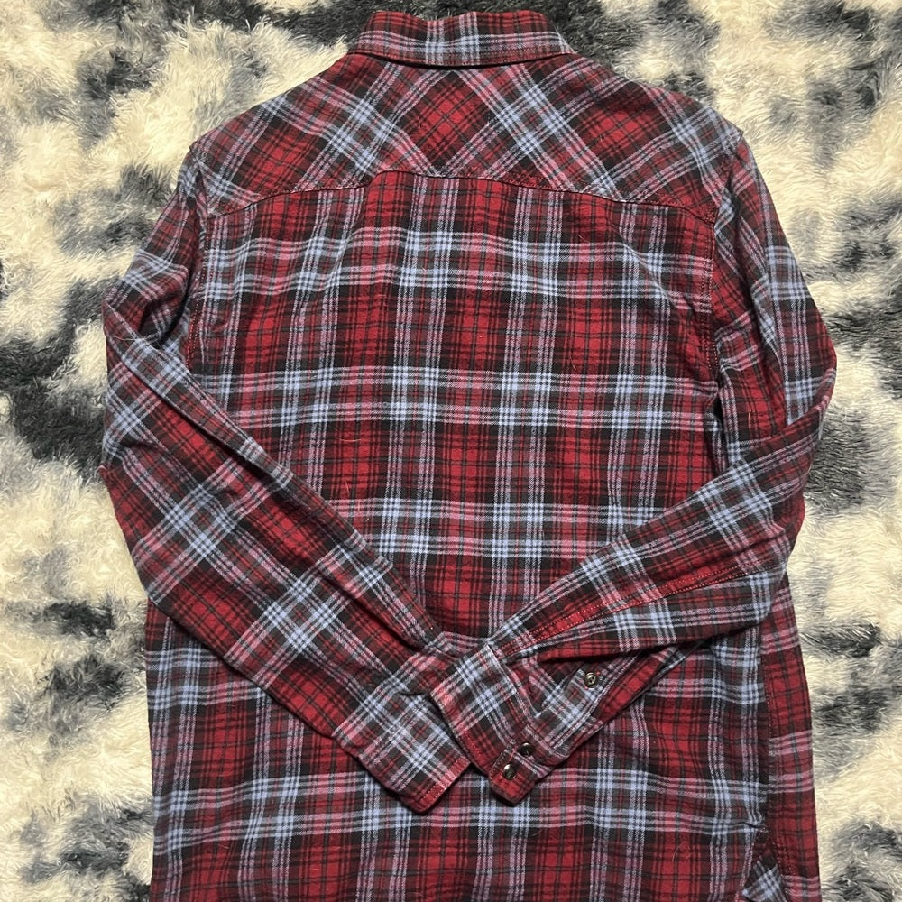 Classic Red and Blue Plaid Men's Shirt