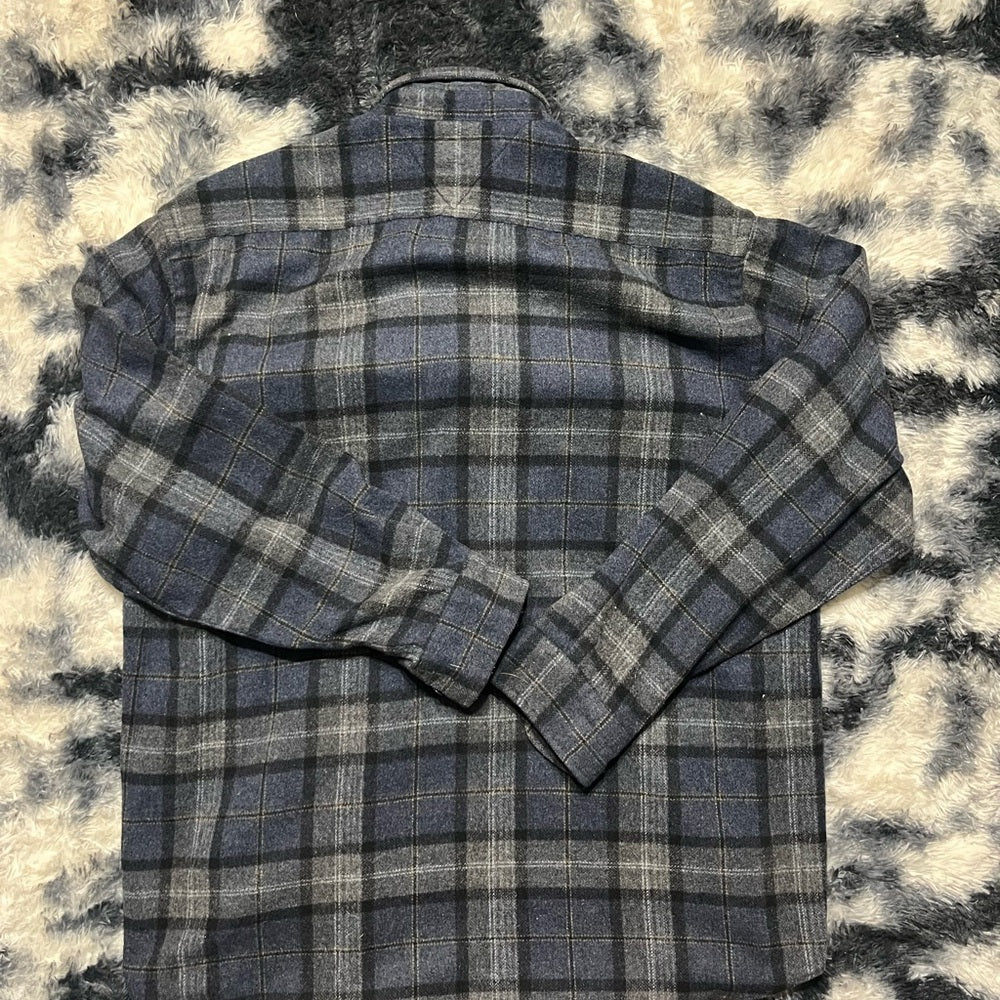 Tommy Hilfiger Gray and Blue Flannel Shirt