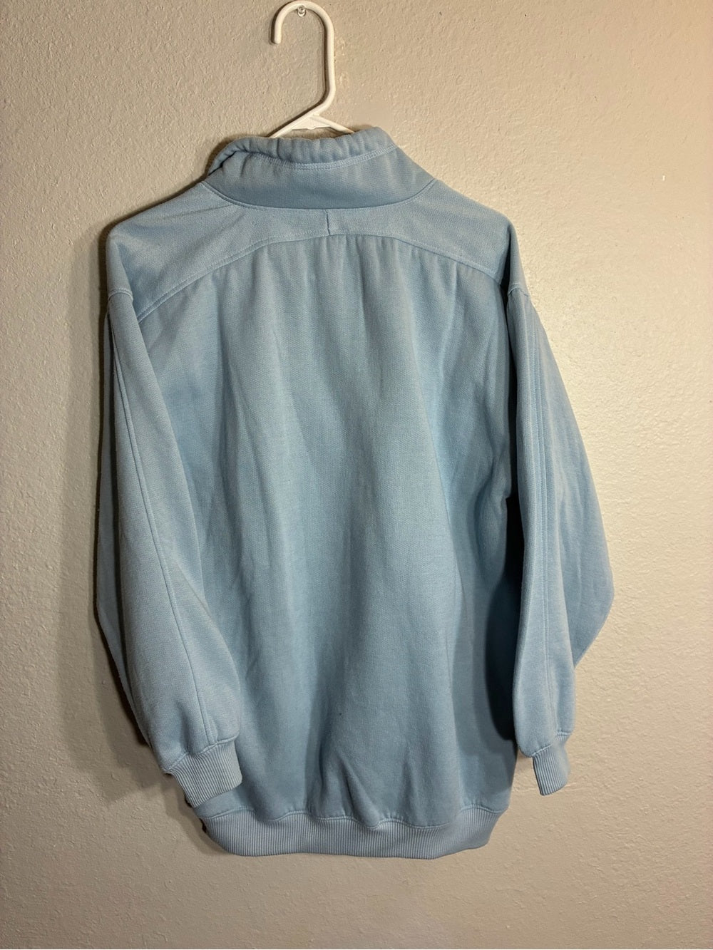 Vintage Light Blue Pullover Fleece Sweater