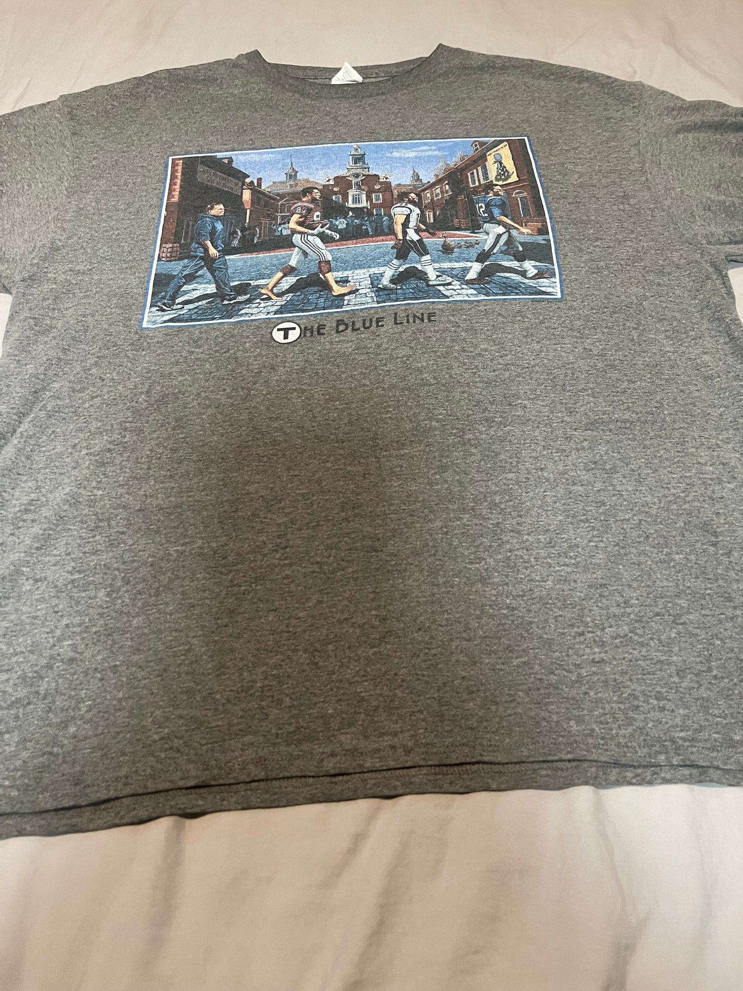 Patriots shirt, Blue Line logo