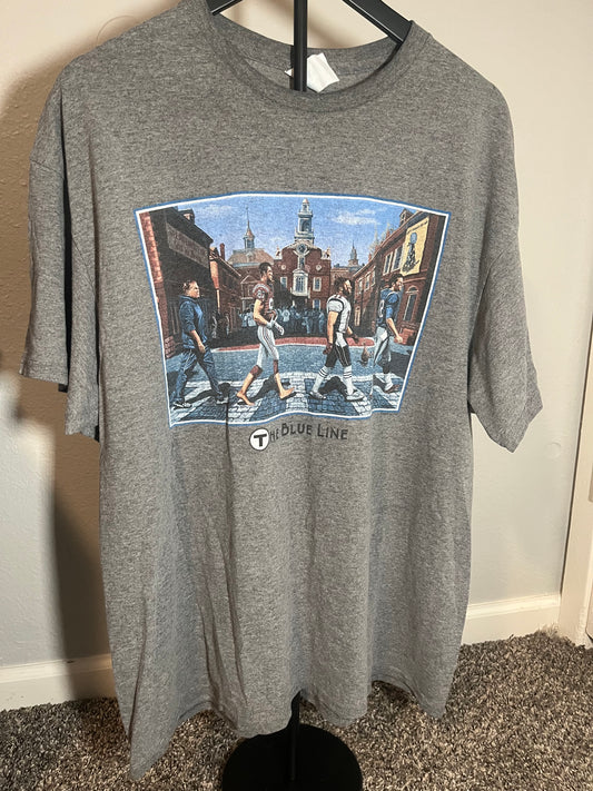 Patriots shirt, Blue Line logo