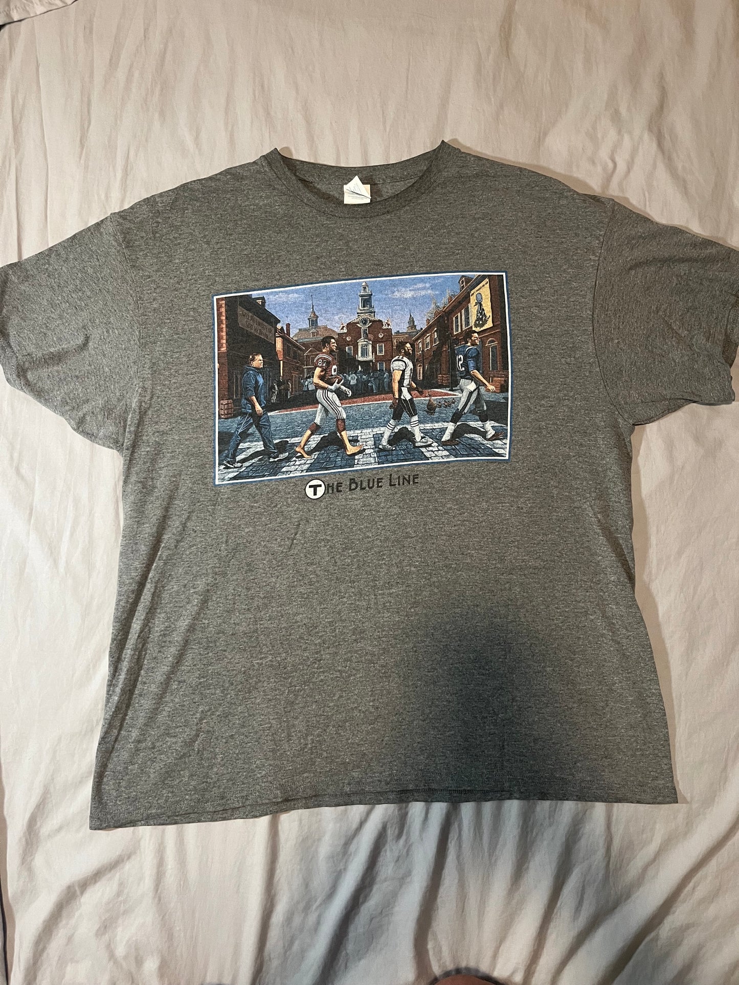 Patriots shirt, Blue Line logo