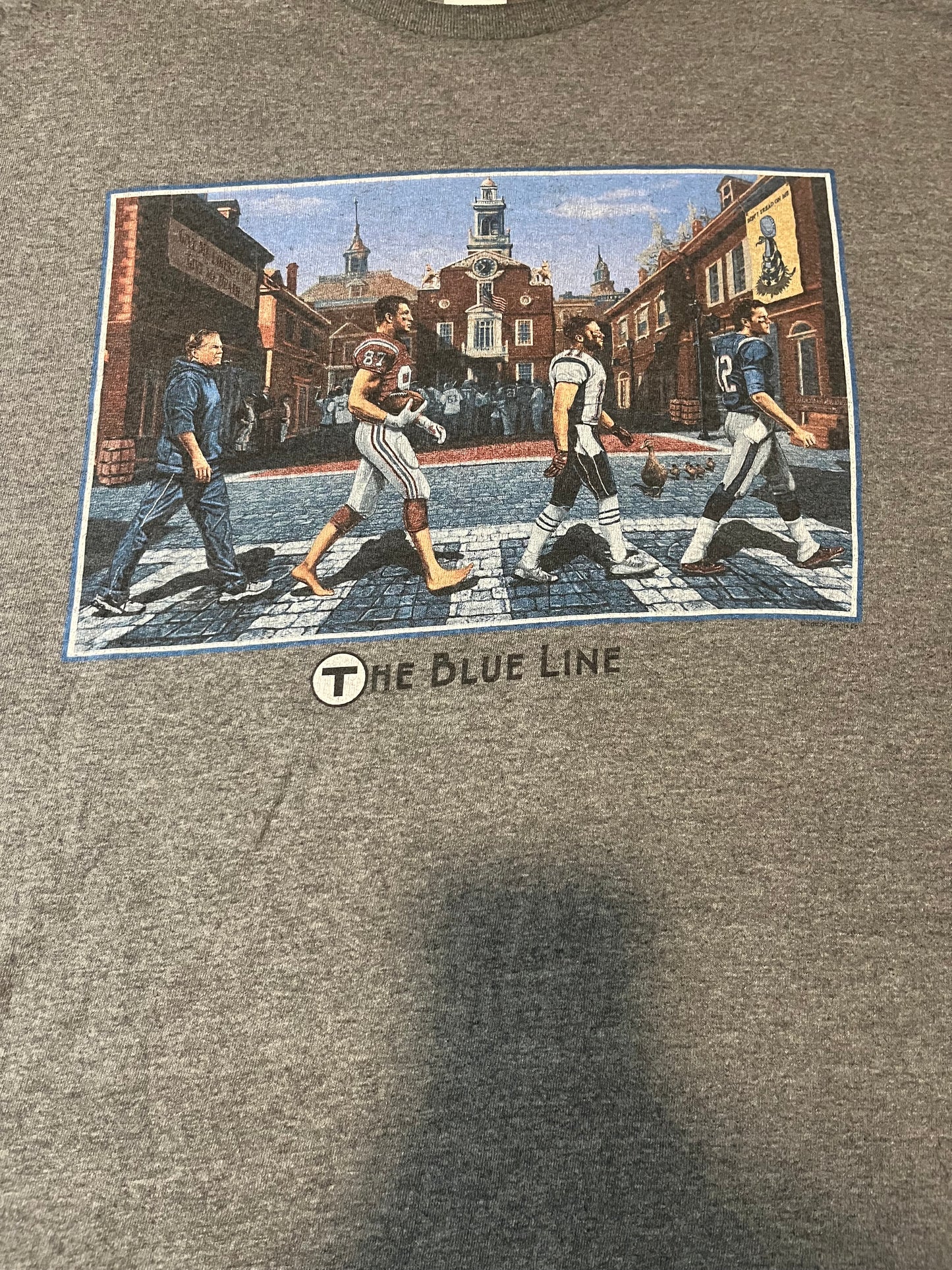 Patriots shirt, Blue Line logo
