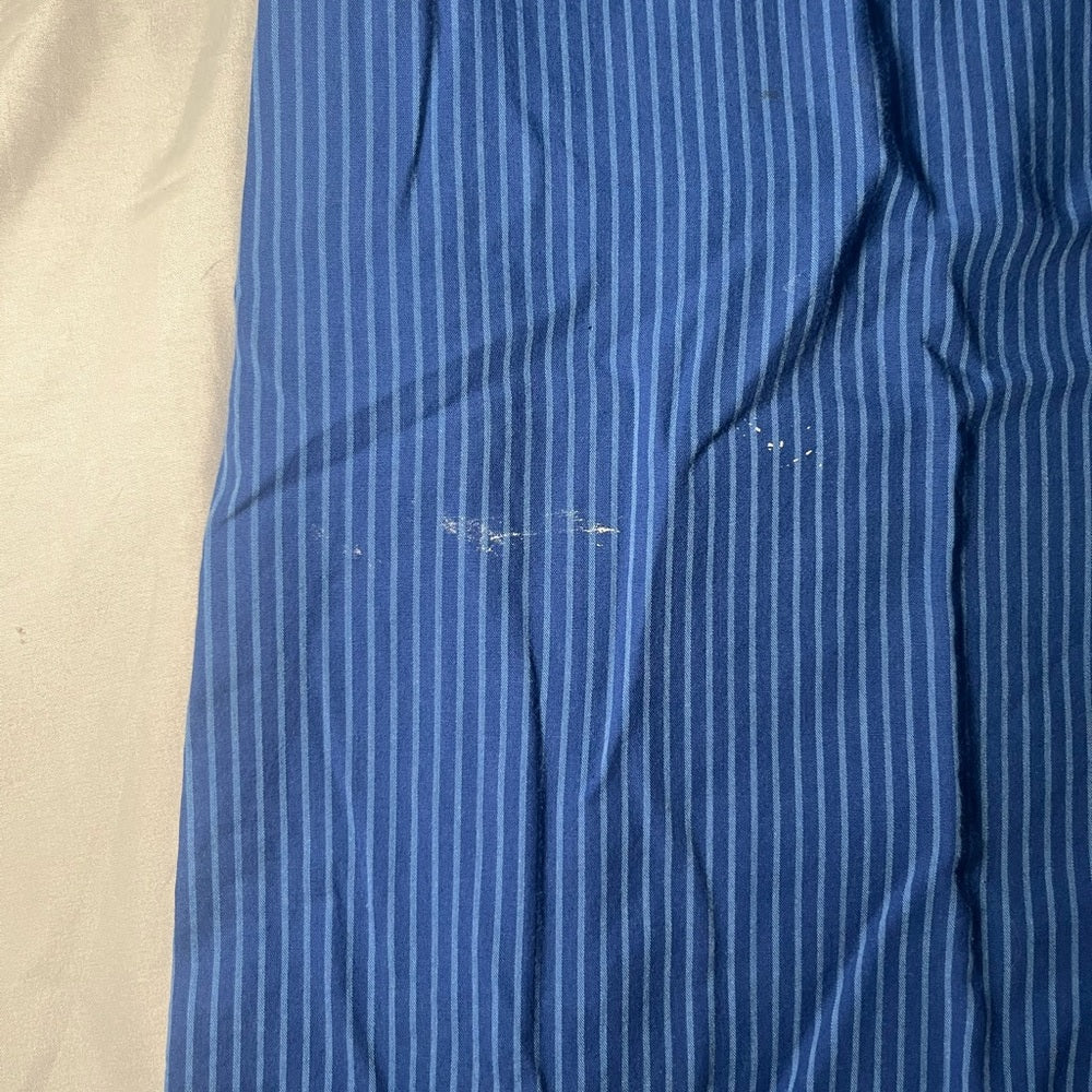 Wrangler Men's Blue Pinstripe Button Down Shirt