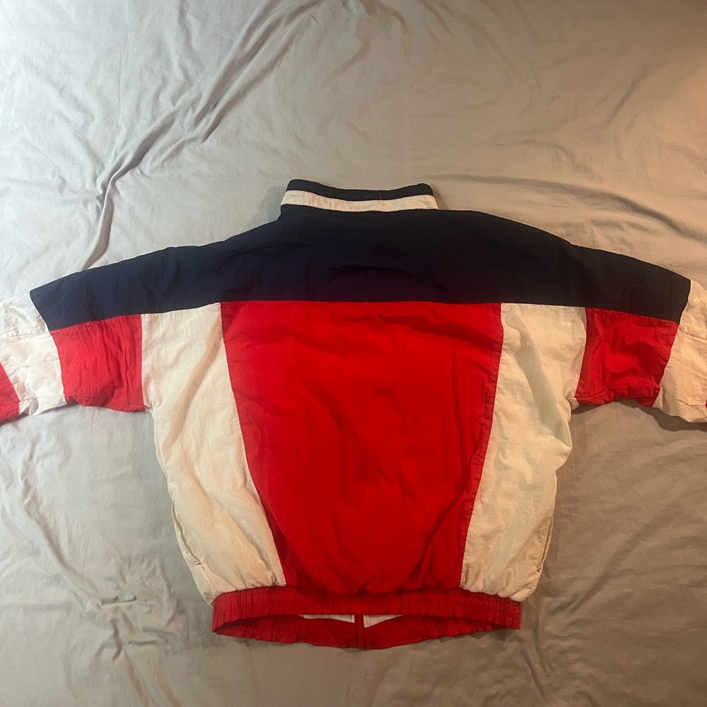 Vintage Red, White and Blue Windbreaker Jacket (XL)