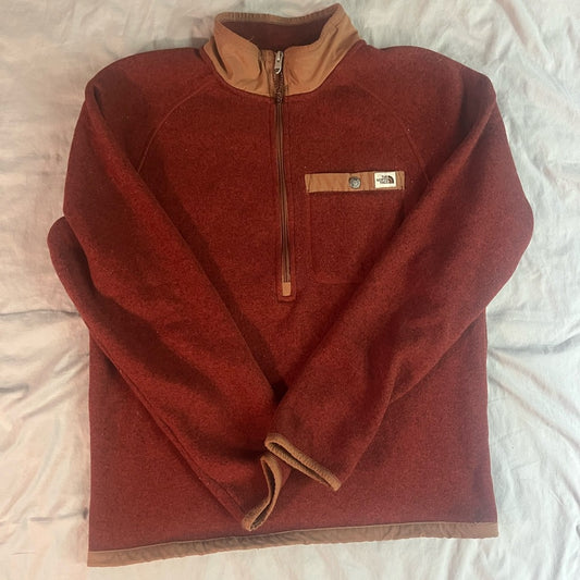 The North Face Men's Rust Zip-Up Sweater