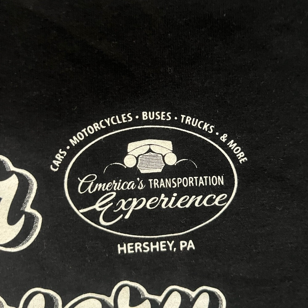 Black 75 Year Anniversary Tee with Green Hot Rod Design