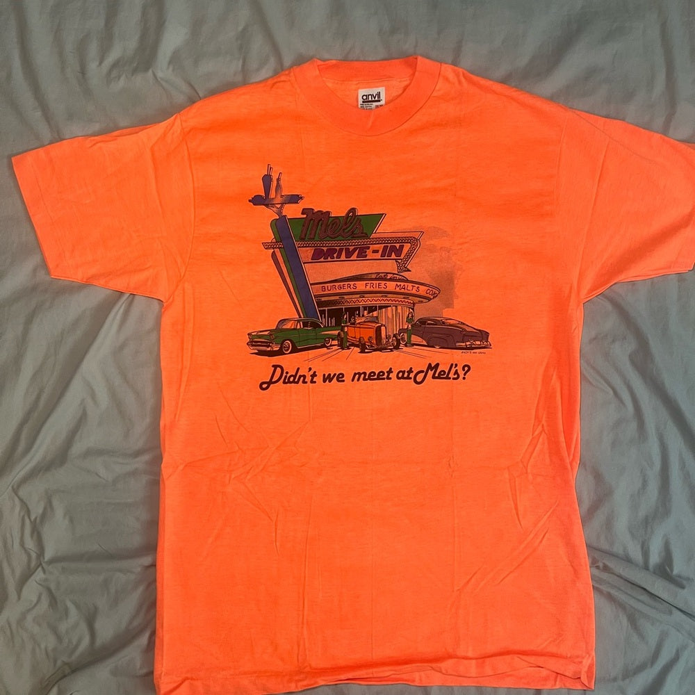 Anvil Bright Orange Graphic Tee