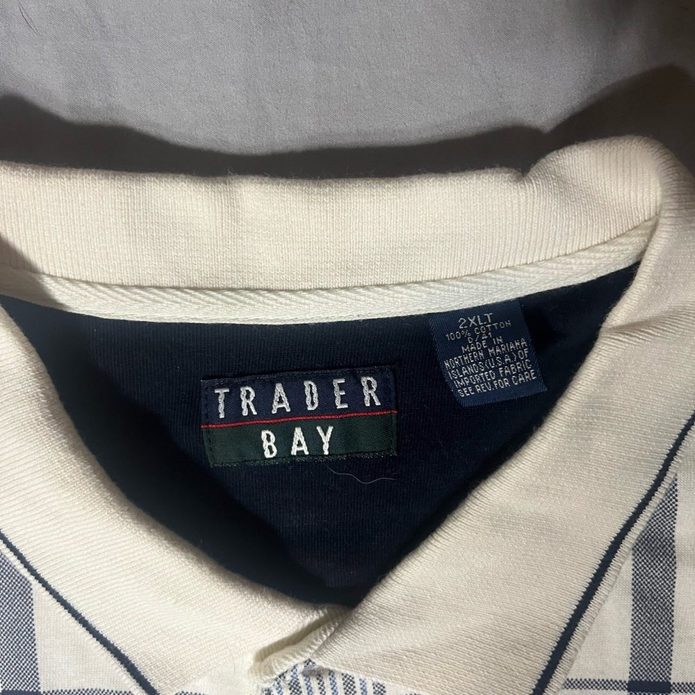 Trader Bay White and Red Plaid Shirt