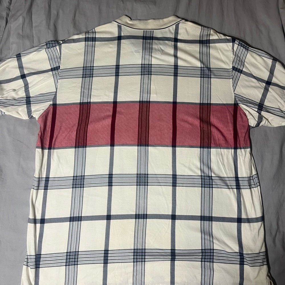 Trader Bay White and Red Plaid Shirt