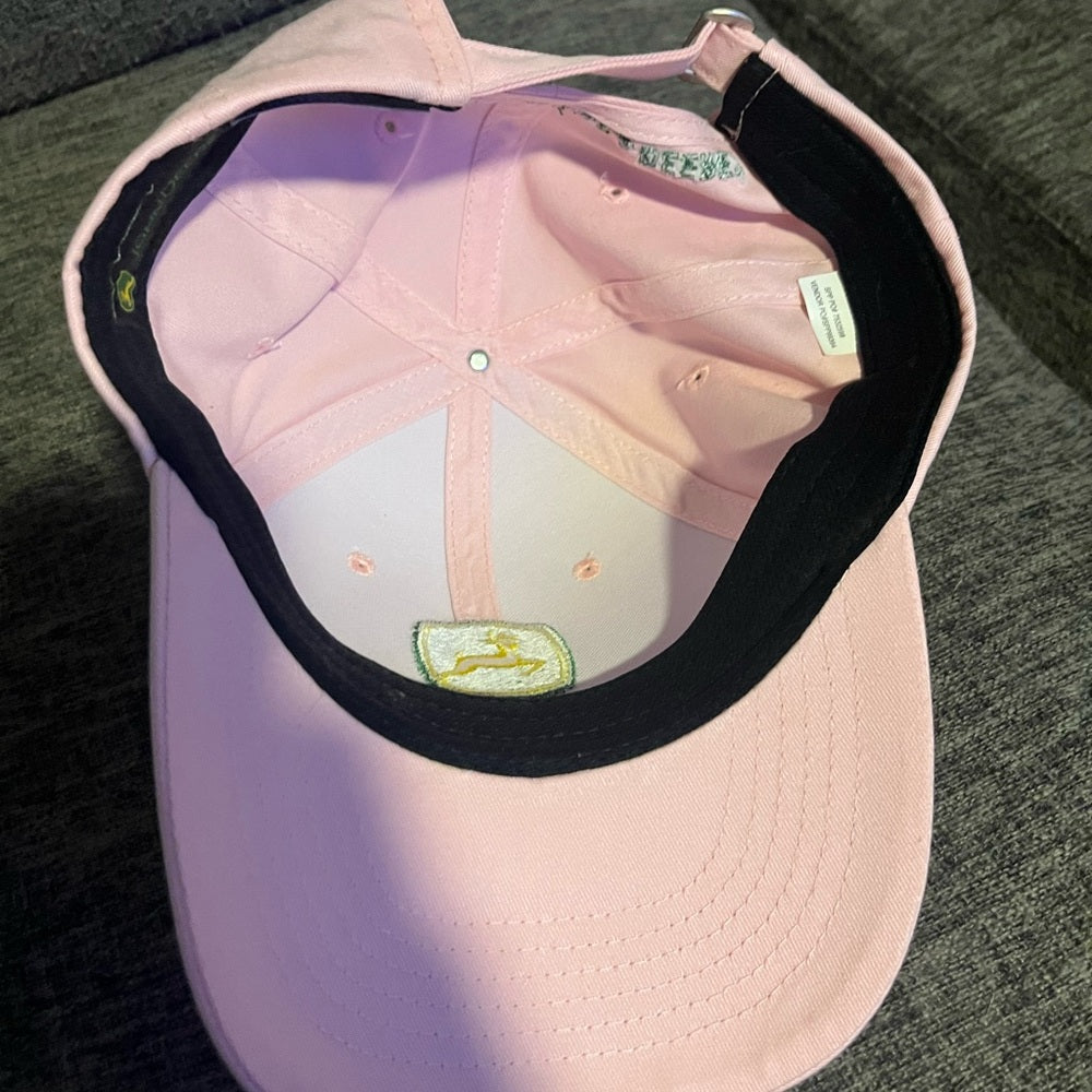 John Deere Light Pink Cap with Green Logo