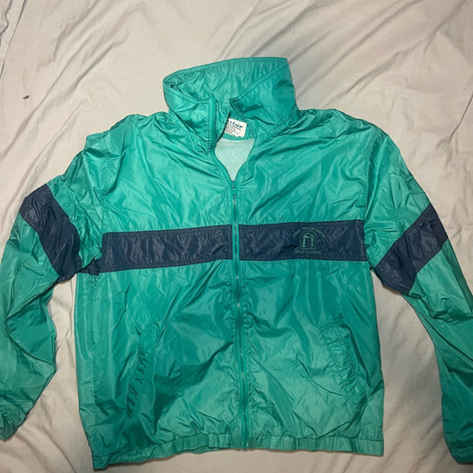Vintage Teal and Navy Windbreaker Jacket