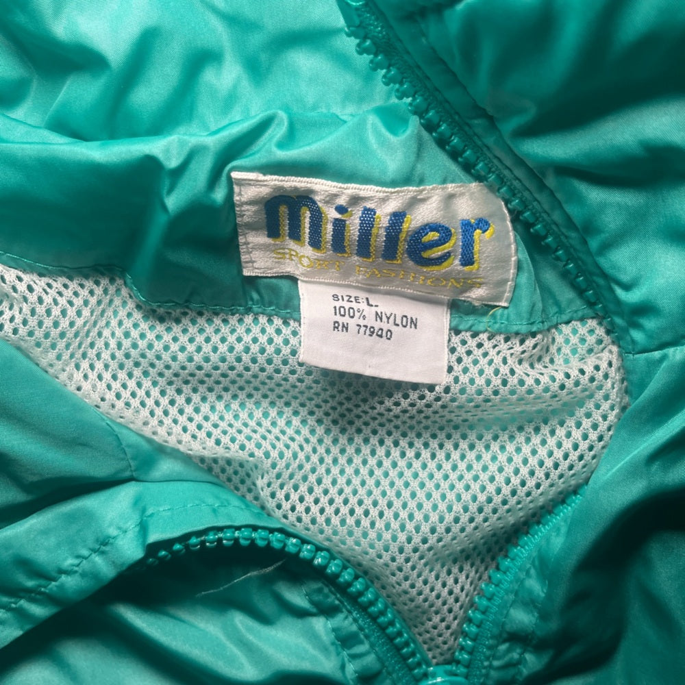 Vintage Teal and Navy Windbreaker Jacket