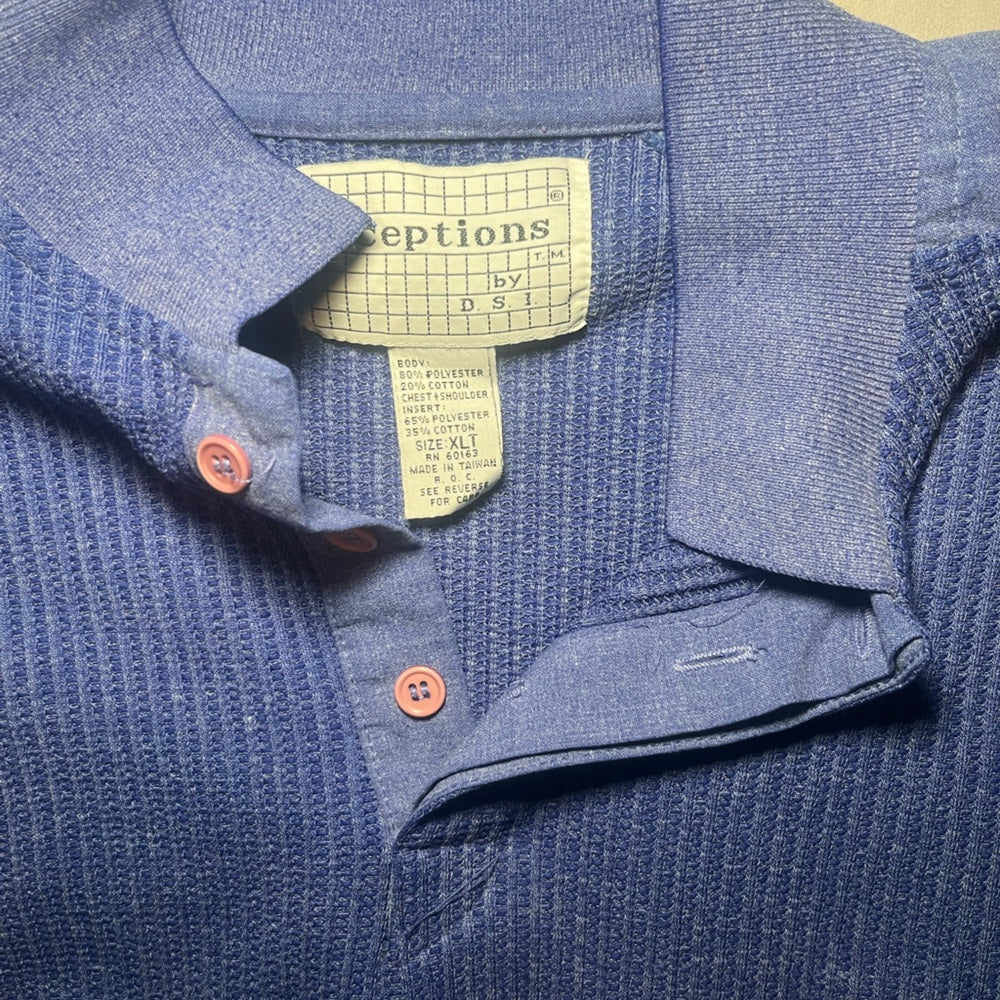 Vintage Men's Blue Lightweight Shirt Jacket