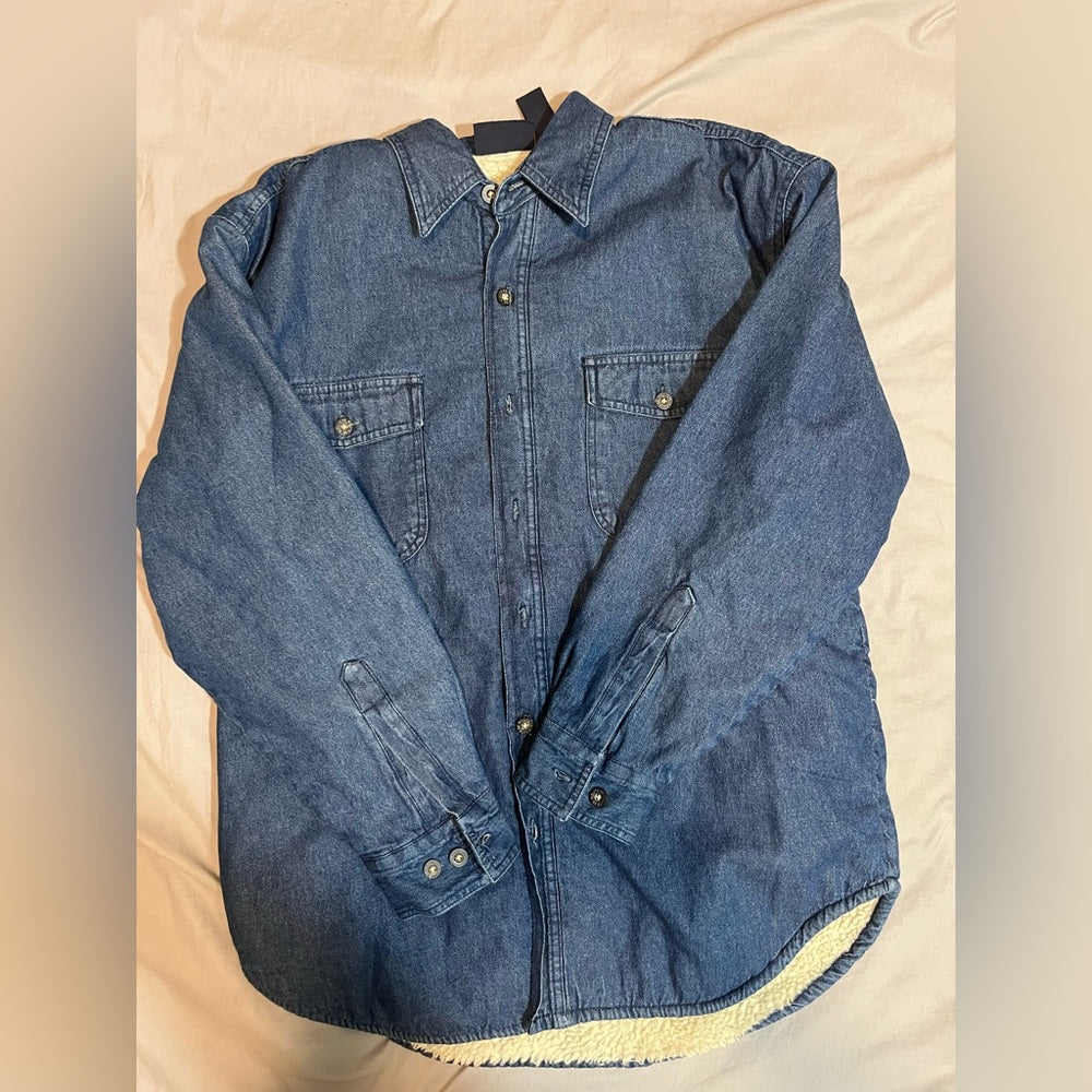 Denim Button-Up Shirt Jacket