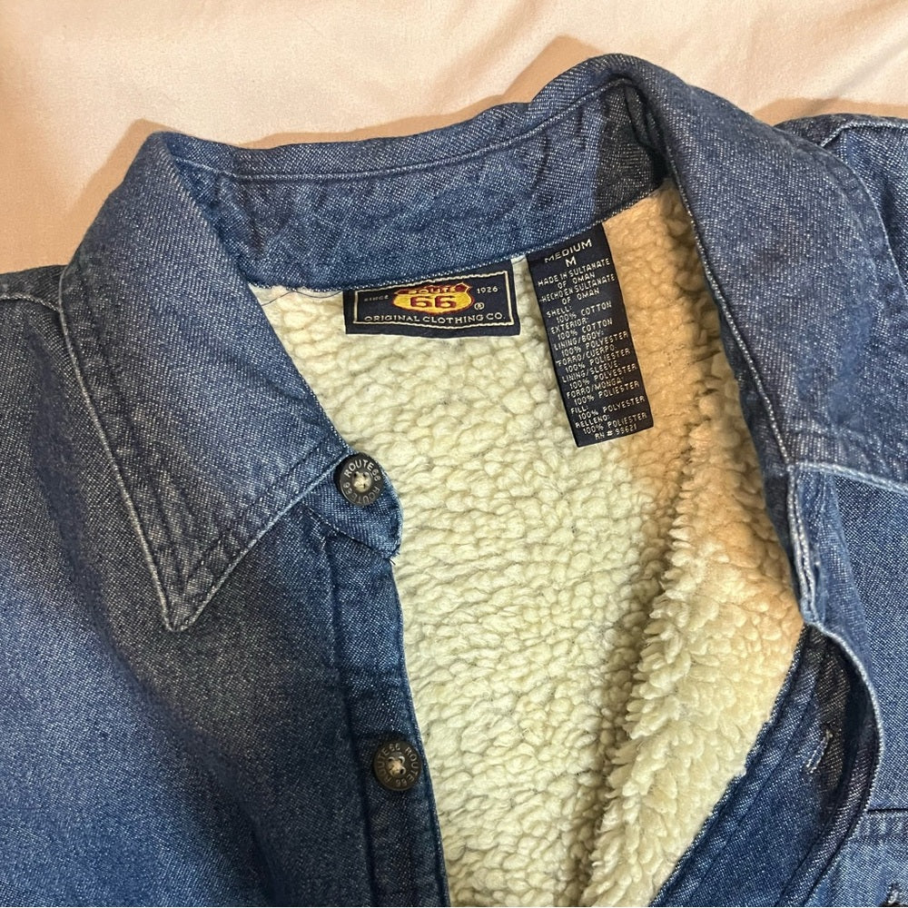 Denim Button-Up Shirt Jacket