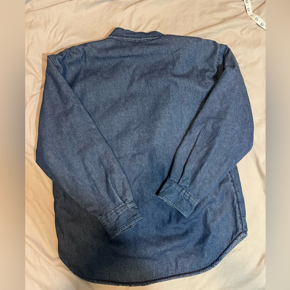 Denim Button-Up Shirt Jacket