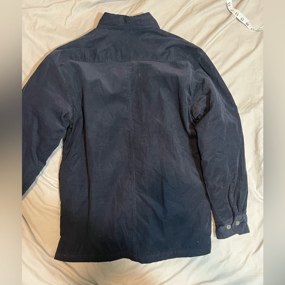 Vintage Navy Button-Up Shirt Jacket
