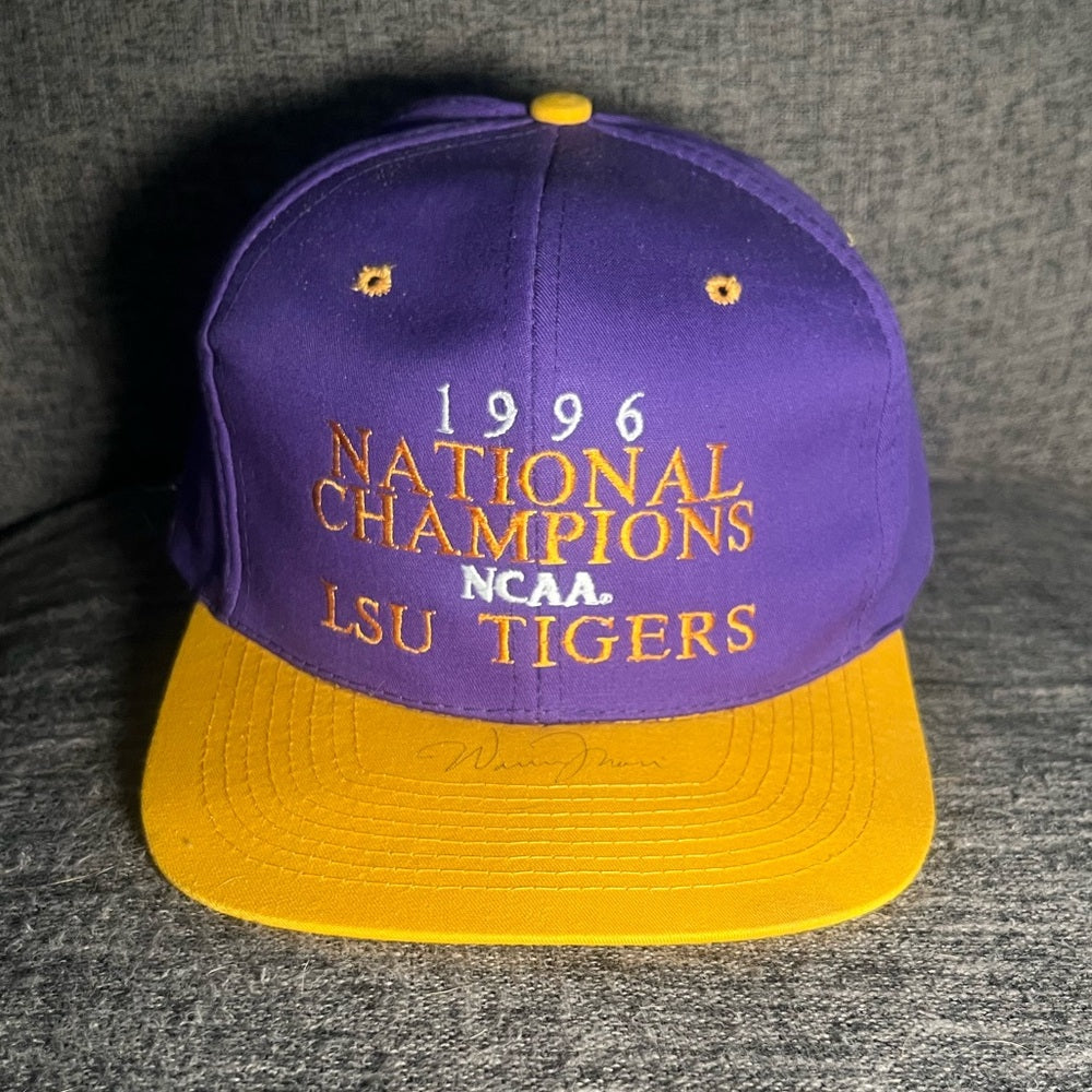 Vintage LSU Baseball SnapBack -Signed by Warren Morris