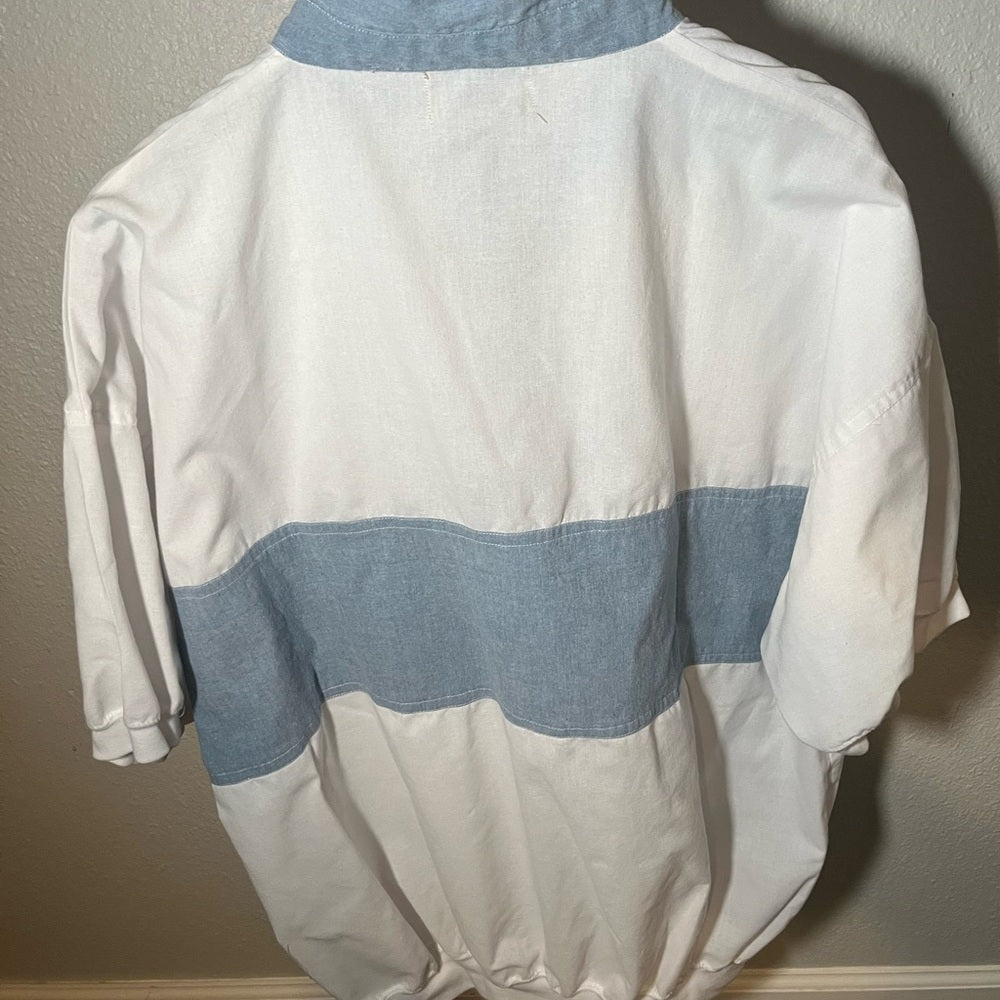 Robert Stock Denim and White Polo