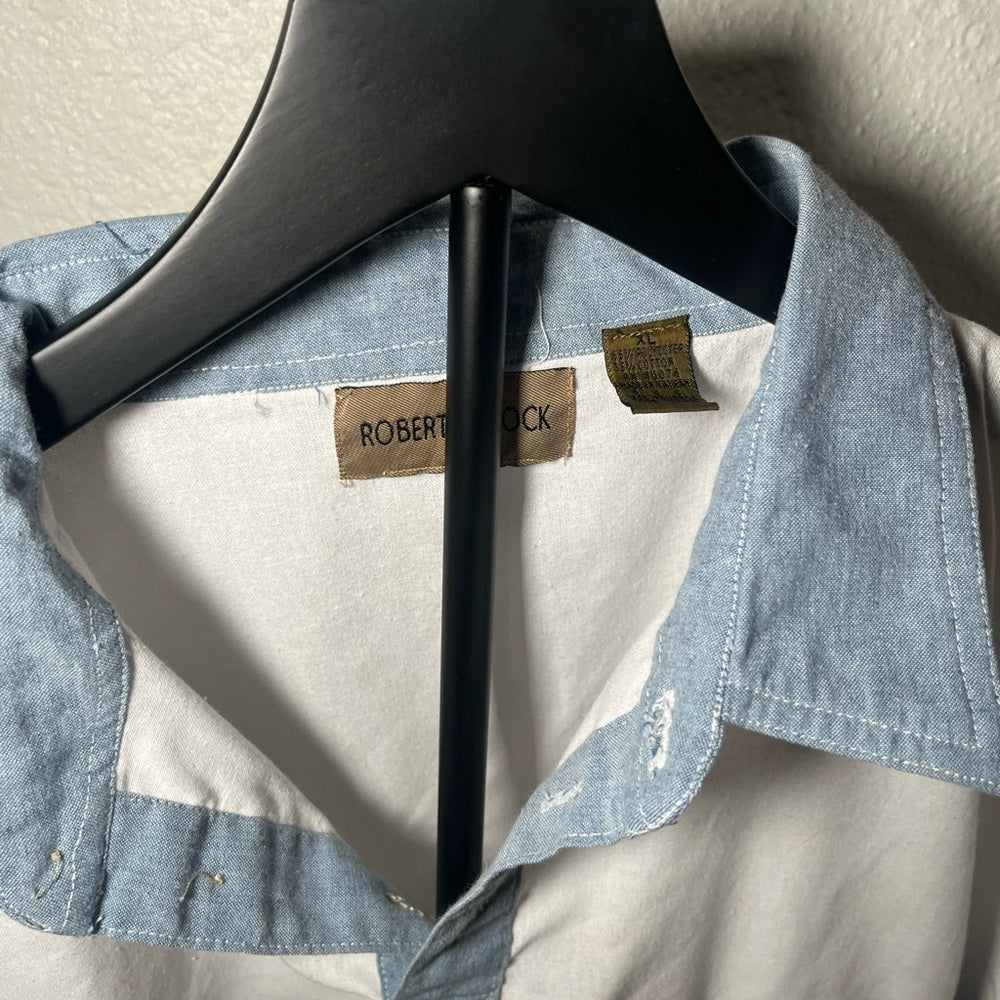 Robert Stock Denim and White Polo