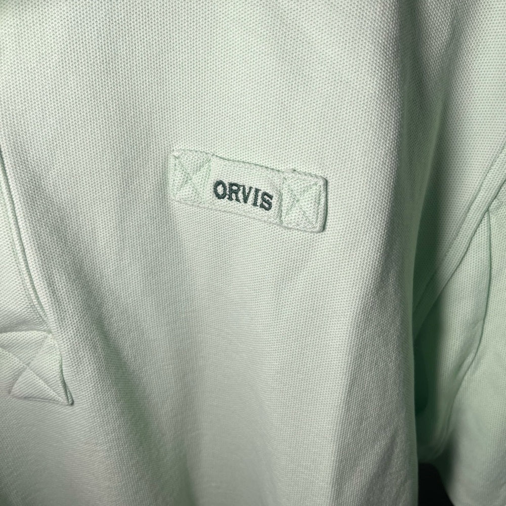 Orvis Mint and Coral Polo Shirt