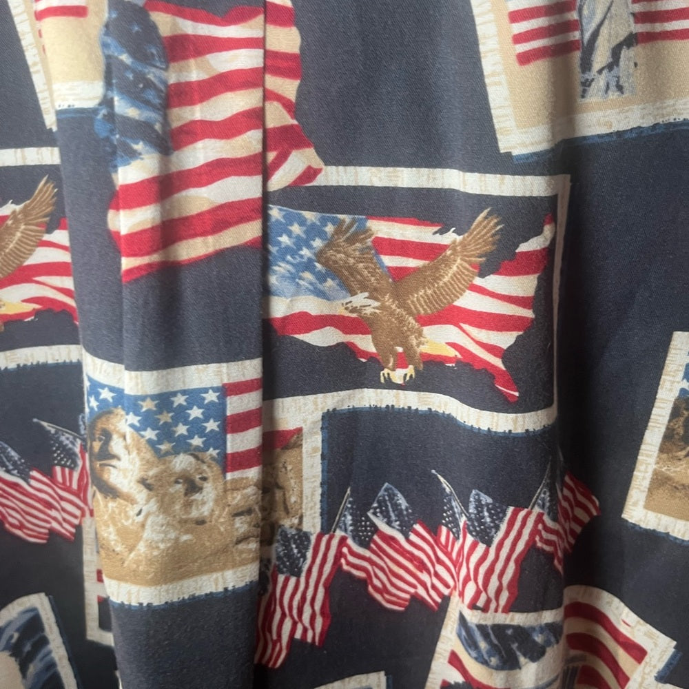 Vintage Patriotic Button Up - Cotton Trader Sports