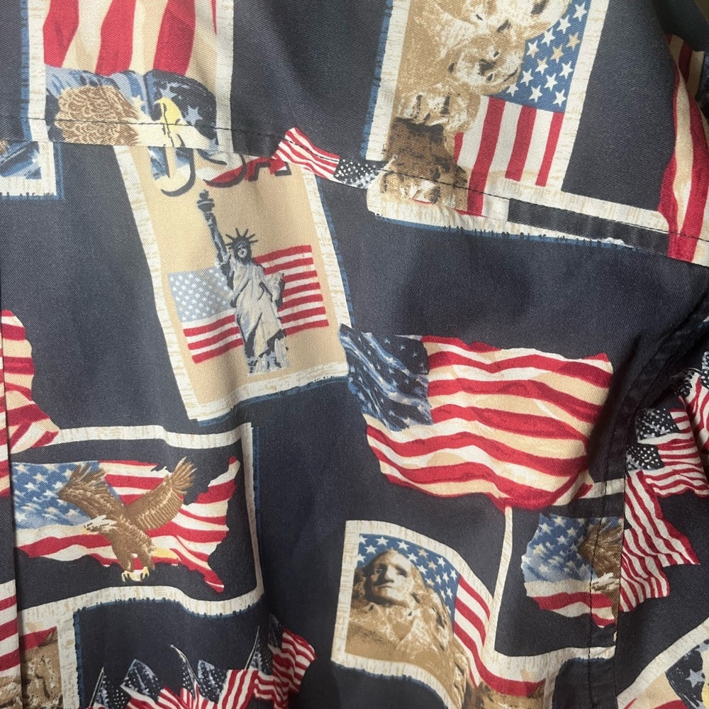 Vintage Patriotic Button Up - Cotton Trader Sports