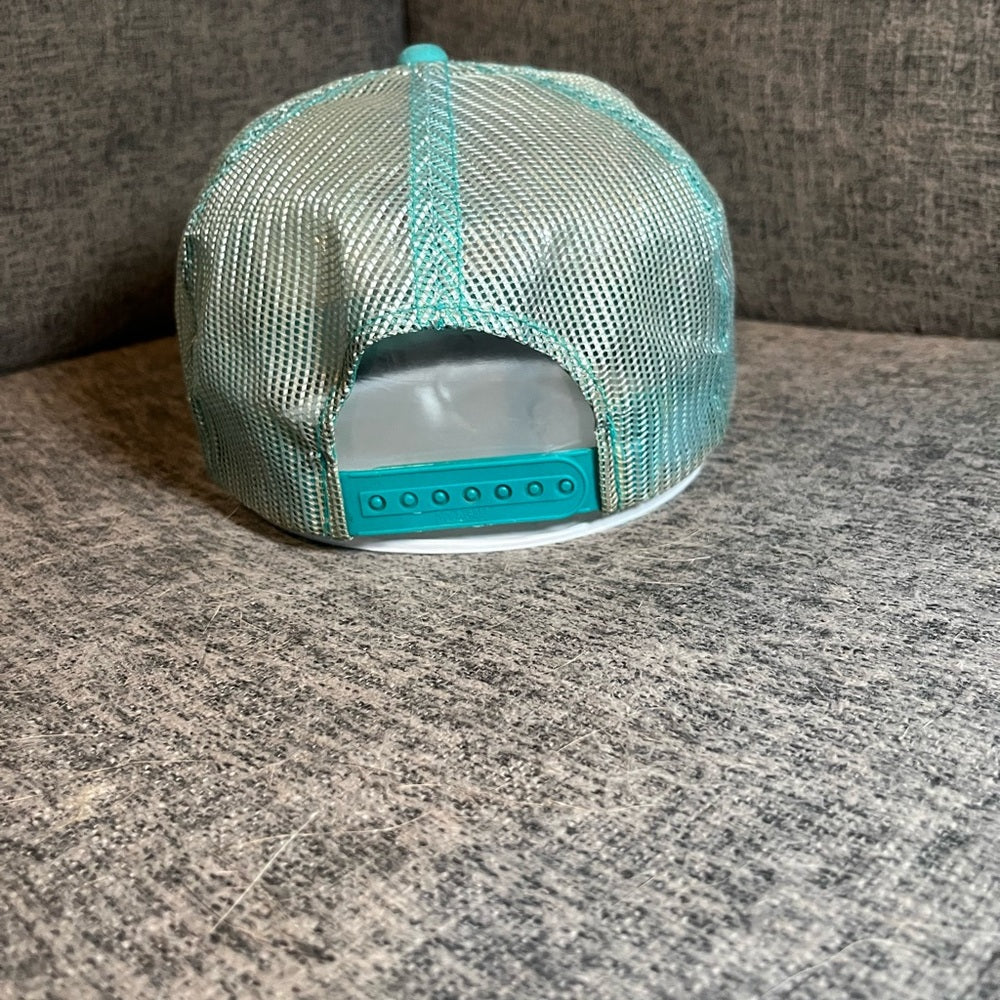 Teal Hang Over Vermilion 178 Trucker Hat