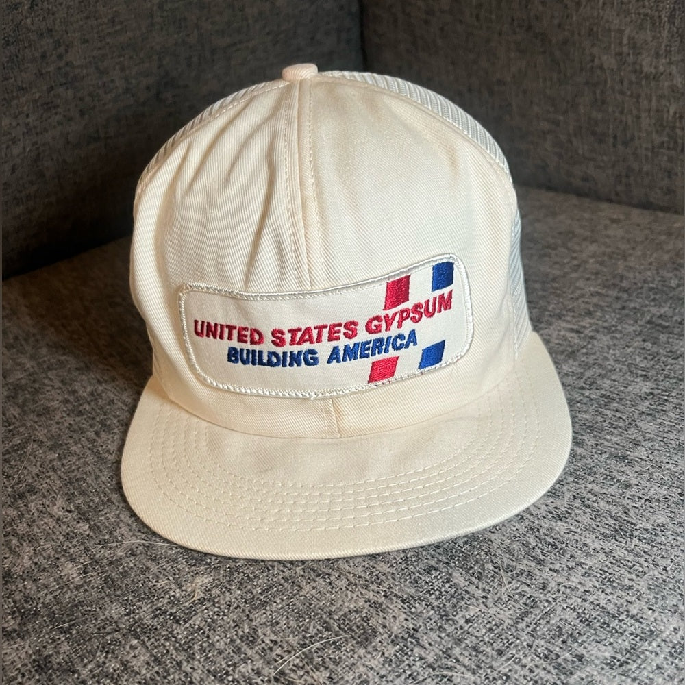 Vintage White Trucker Hat - United States Gypsum