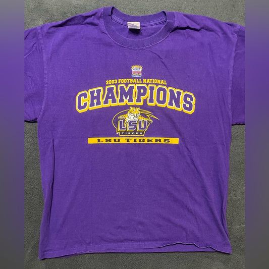 Gildan Purple LSU Tigers Short Sleeve Tee