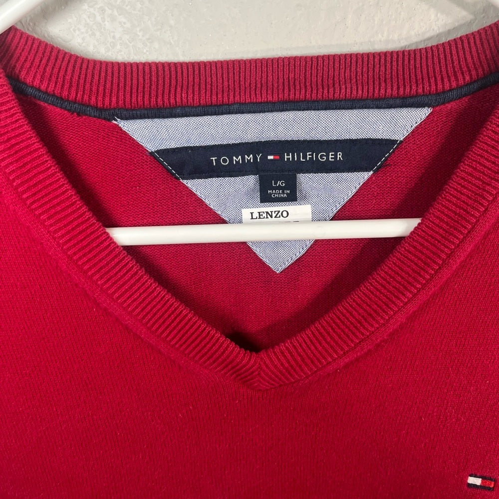 Tommy Hilfiger Men's Sweater in Bold Red