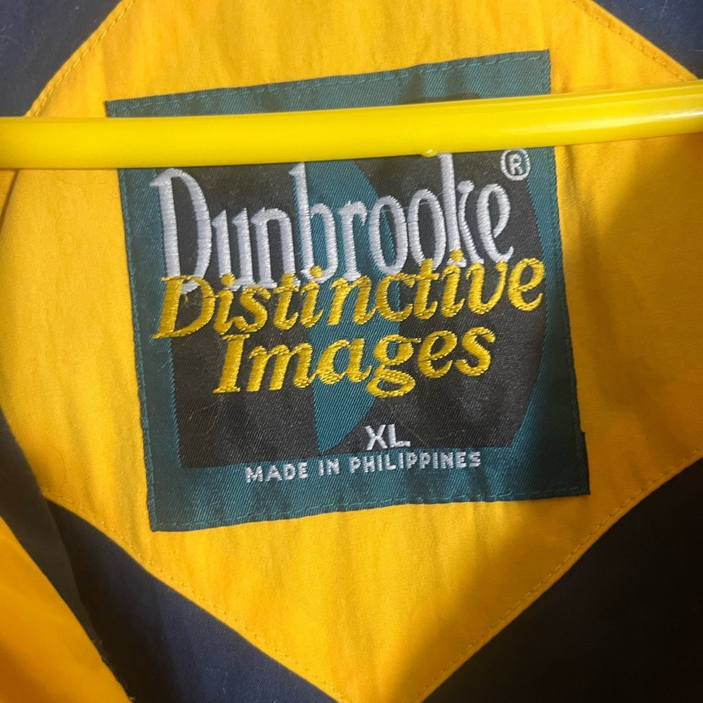 Dunbrooke Men's Navy and Yellow Jacket - With Bullwinkle Bullet Logo
