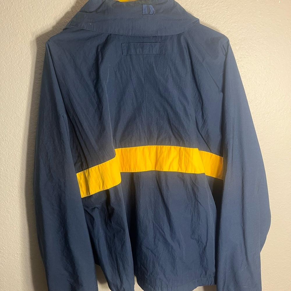 Dunbrooke Men's Navy and Yellow Jacket - With Bullwinkle Bullet Logo