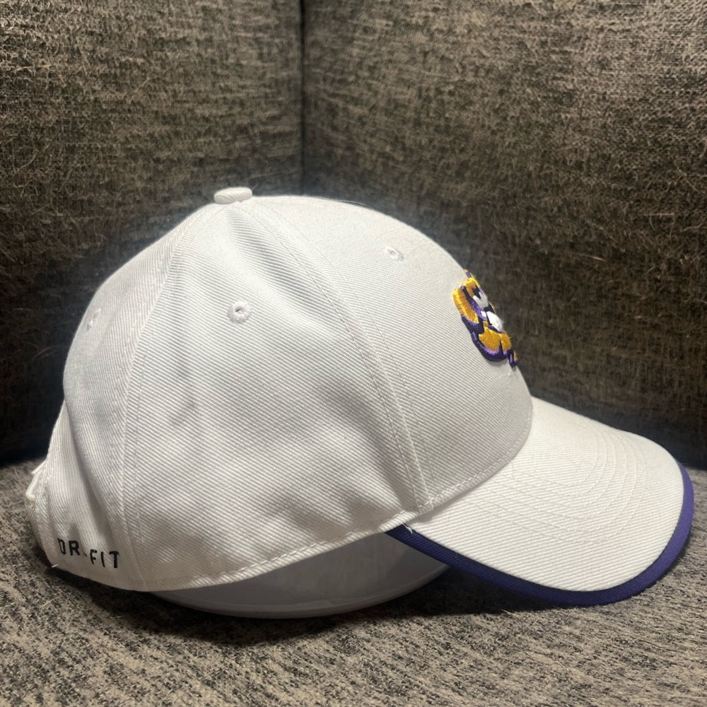 White LSU Tigers Hat - Nike Dri Fit