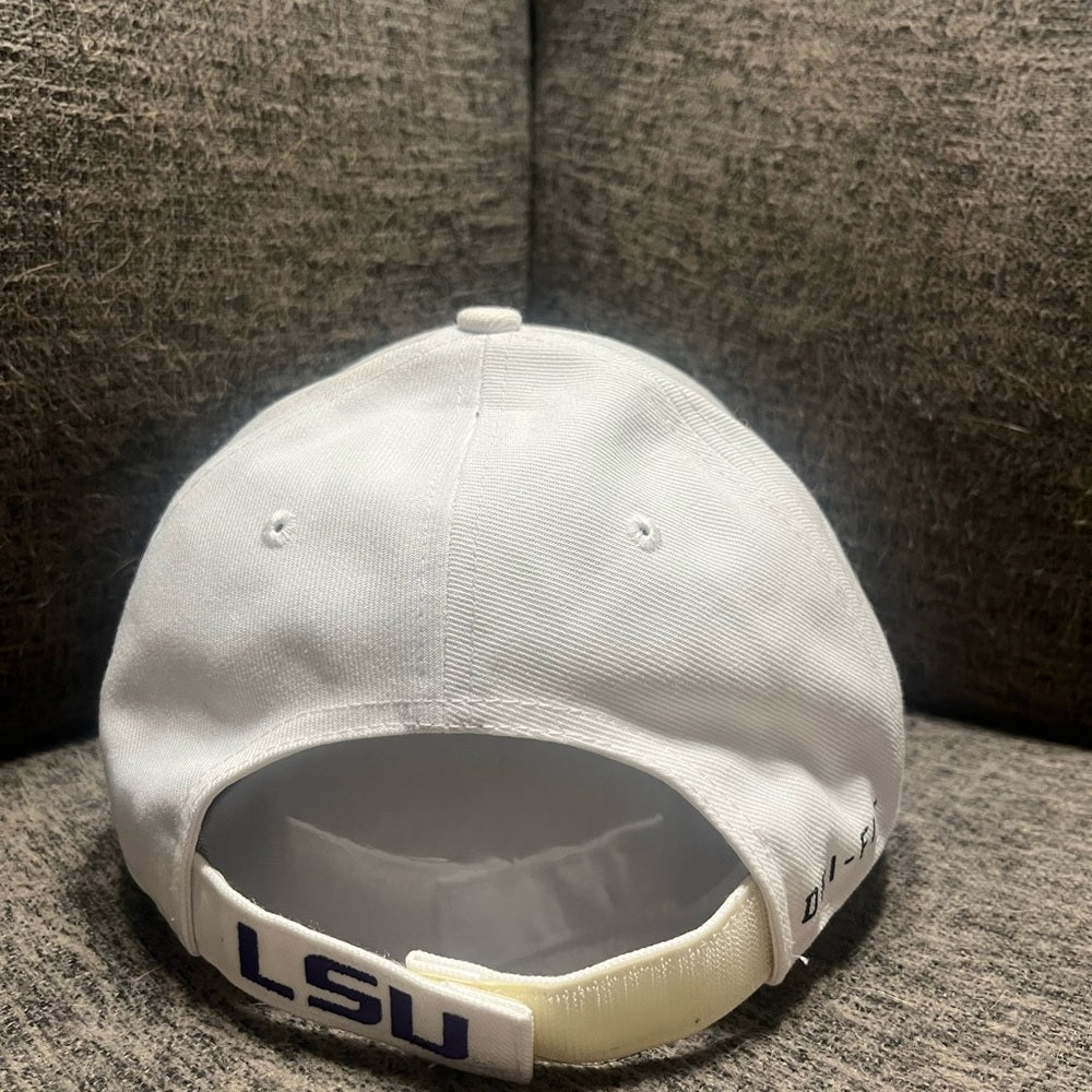 White LSU Tigers Hat - Nike Dri Fit