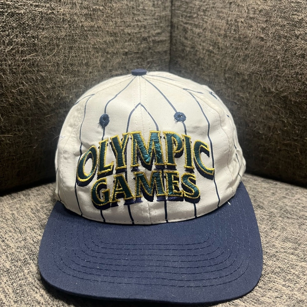 Vintage 1996 Atlanta Olympic Games White and Blue SnapBack