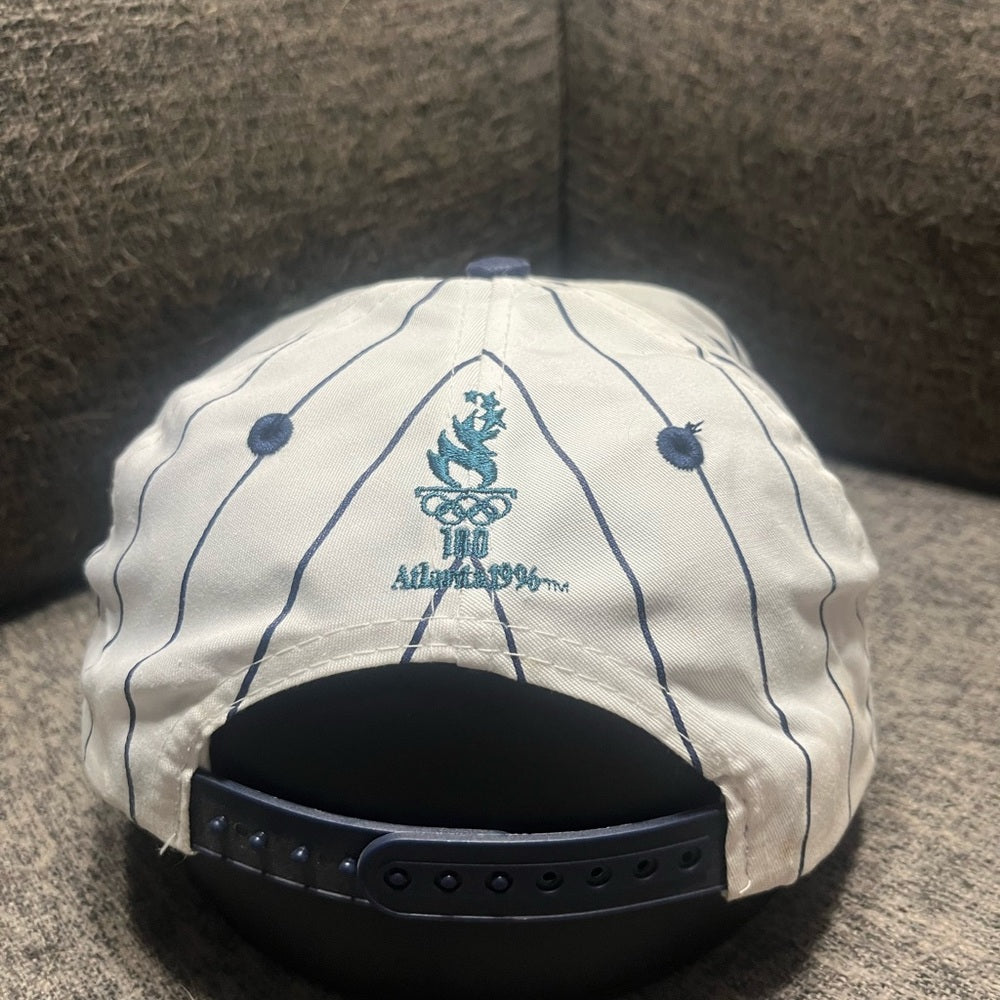 Vintage 1996 Atlanta Olympic Games White and Blue SnapBack
