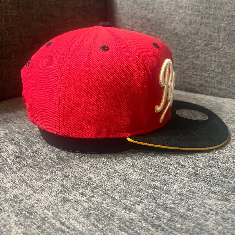 Mitchell & Ness Red and Black Rockets Snapback Hat