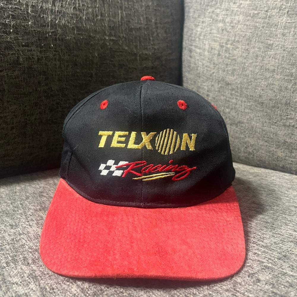 Telxon Racing Black and Red Strap Back Hat