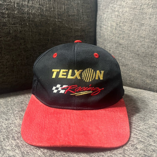 Telxon Racing Black and Red Strap Back Hat