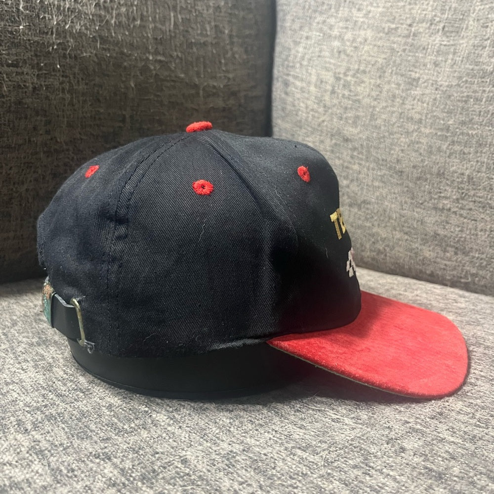 Telxon Racing Black and Red Strap Back Hat