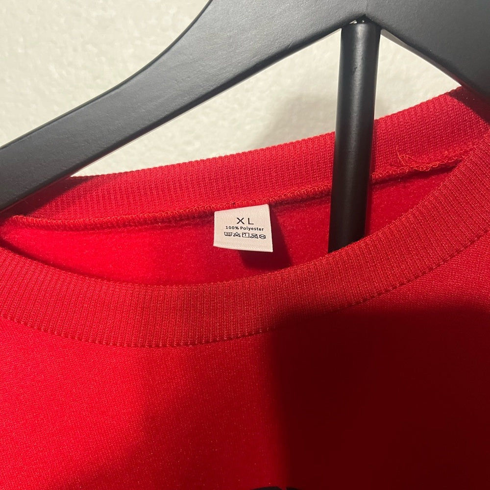 Vibrant Red Crew Neck Sweater