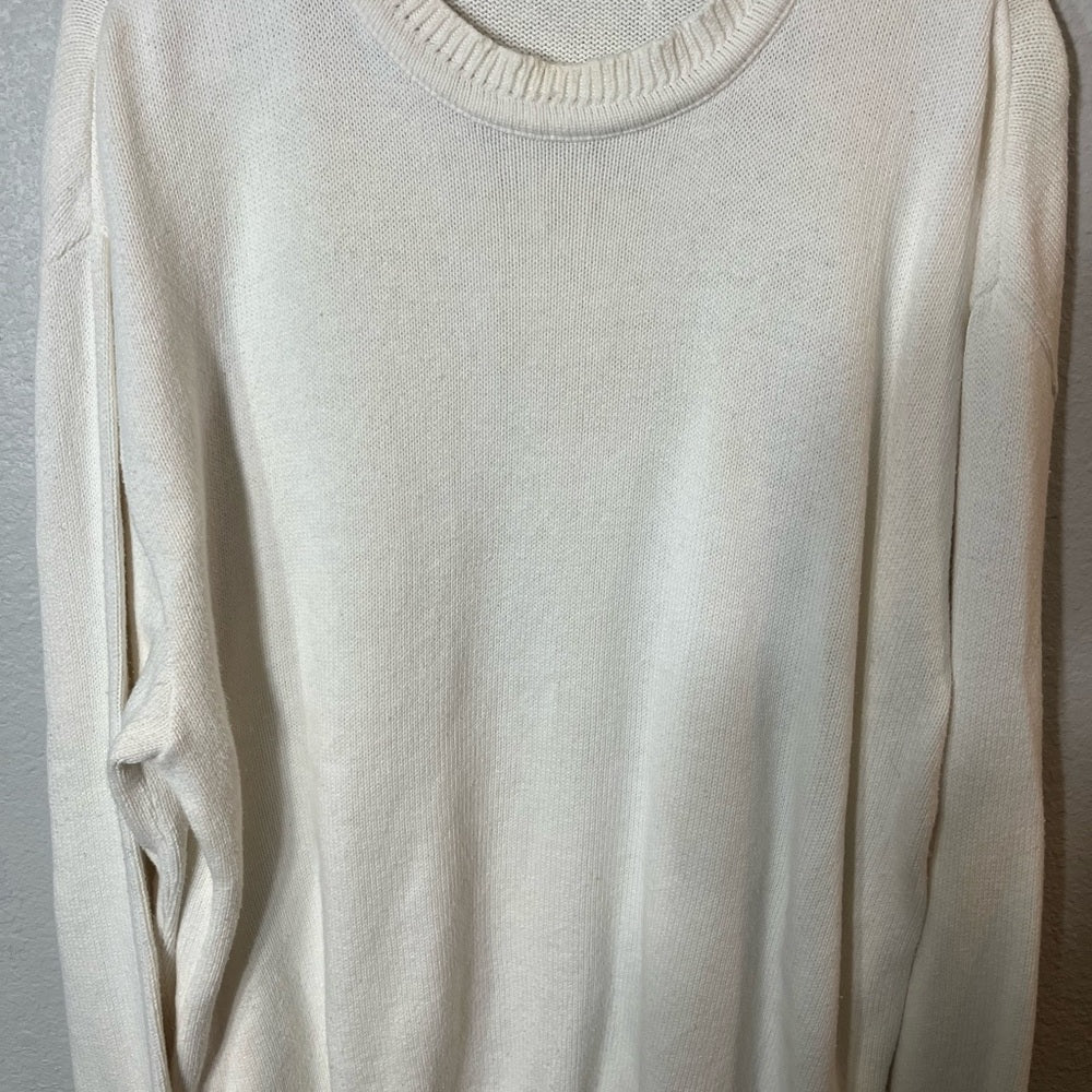 Men's Classic Cream Crewneck Sweater