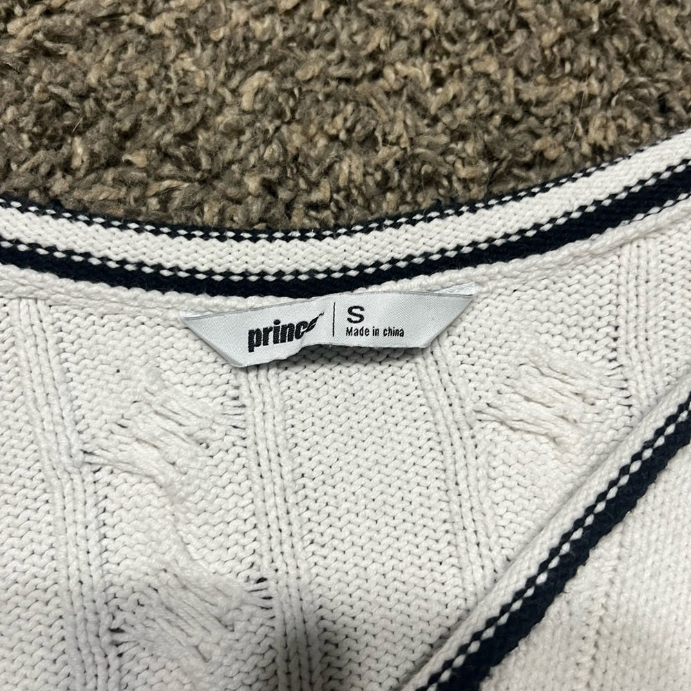 Vintage Prince Tennis Sweater - White