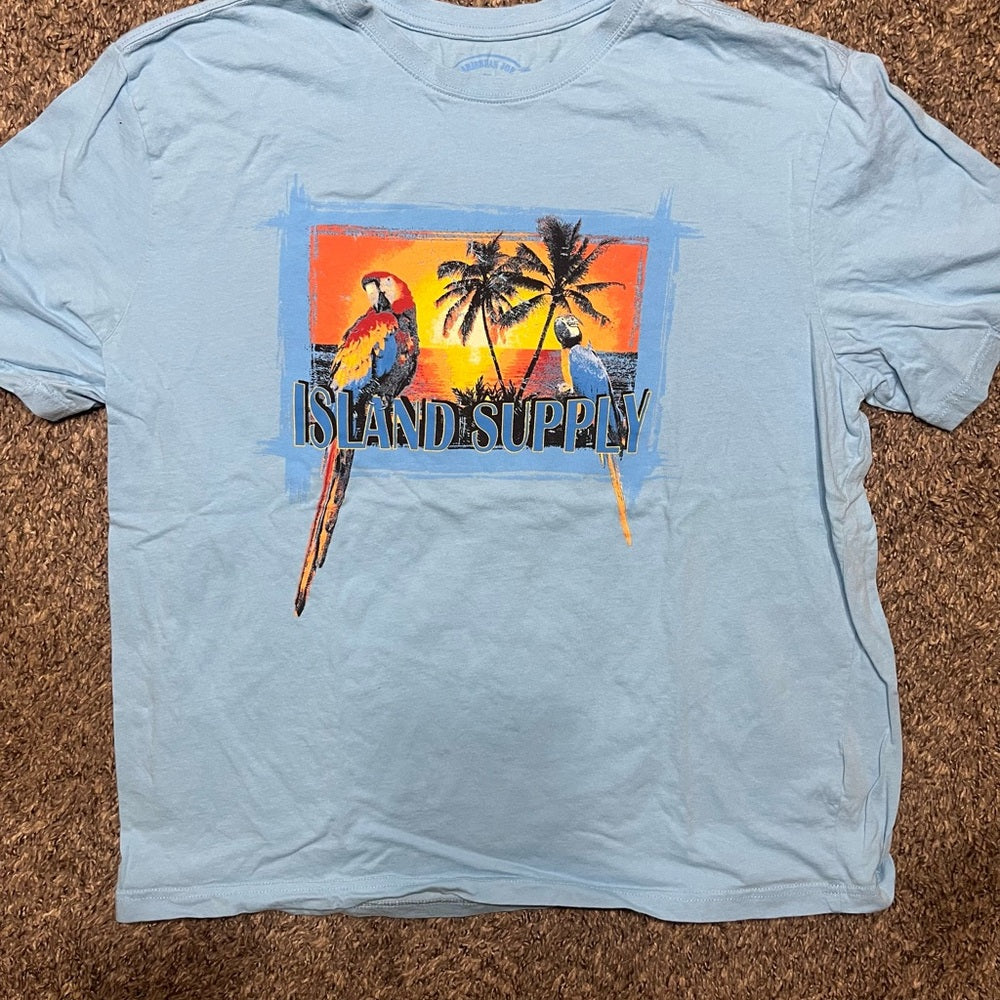 Caribbean Joe Light Blue Graphic Tee
