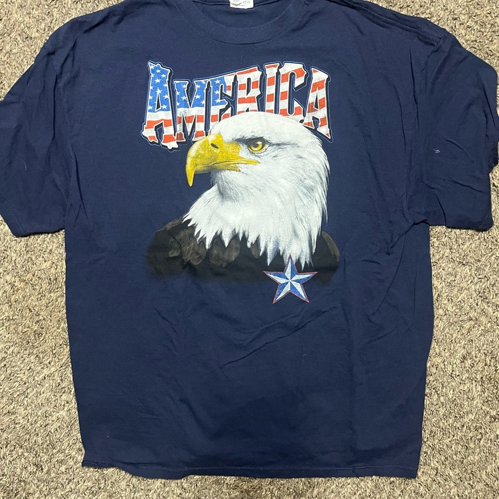 Gildan Dark Blue American Eagle Men's Tee