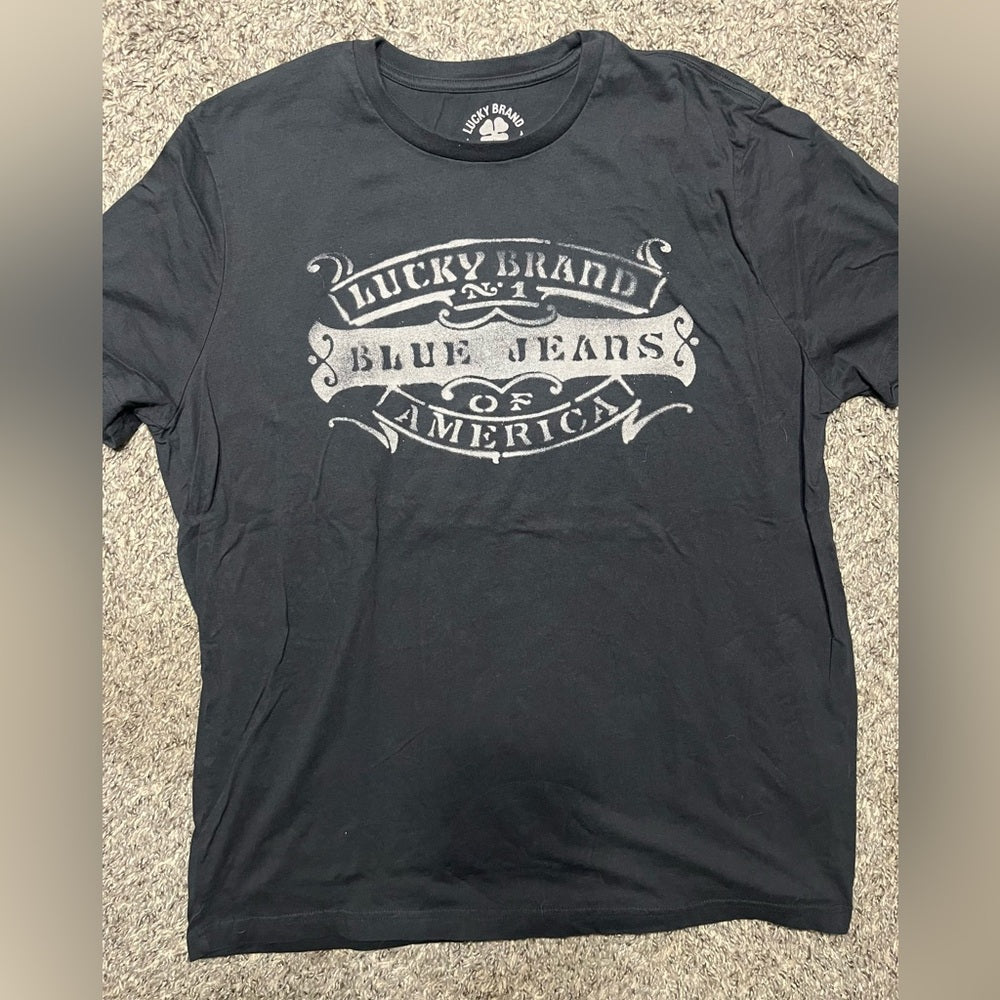 Lucky Brand Men's Graphic Black Tee