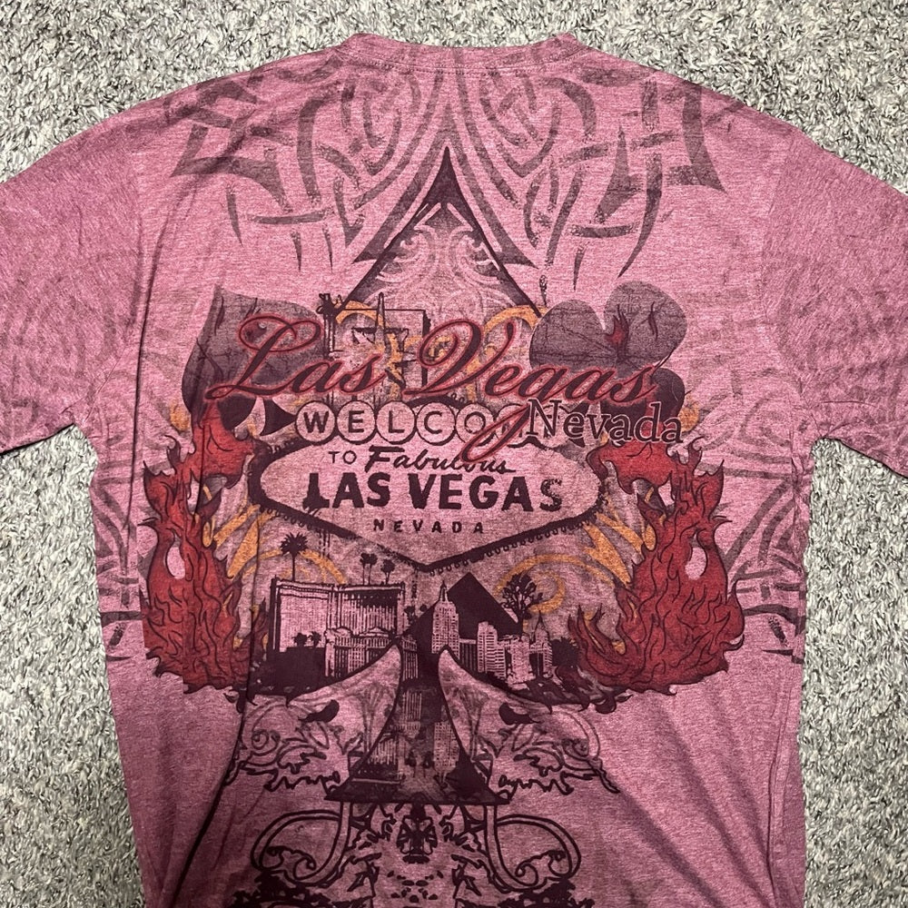 Las Vegas Graphic Men's Shirt - Pink